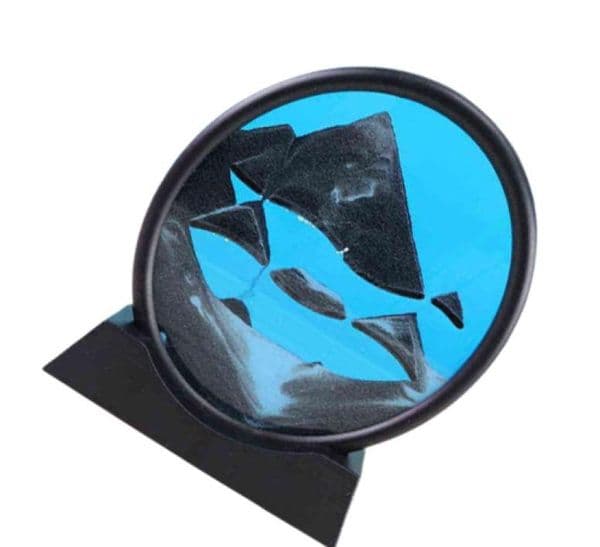 Moving Sand Art Picture Round Glass 3D Deep Sea Sandscape In Motion Display Flowing Sand Frame 712inch For home Decoration Y11238006182