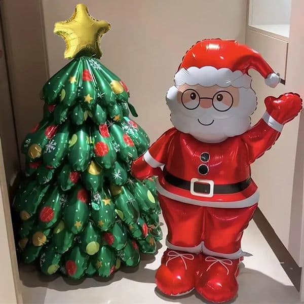 3D Large Christmas Tree Balloons Assemble Xmas Tree Aluminum Film Balloon for Year Party Home Decor Po Props Ornaments 250919BJ