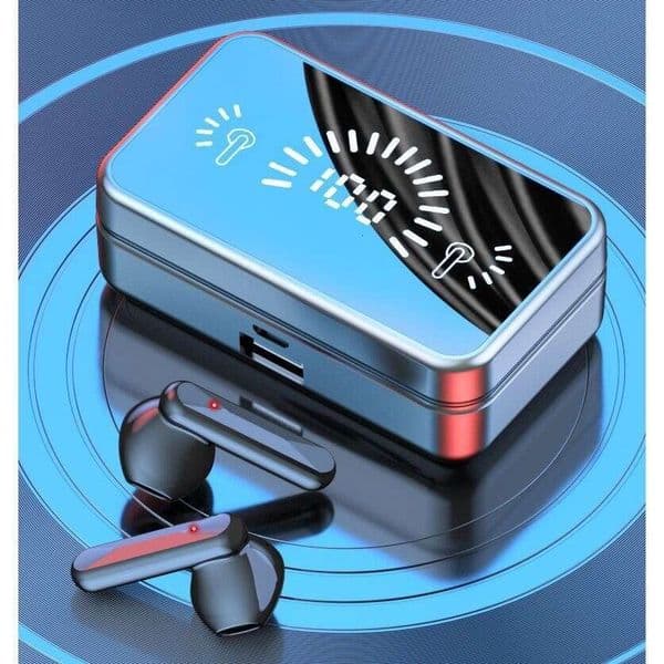 New Model Digital Display Mirror S20 Bluetooth Dual Ear Long Battery Life Wireless Noise Cancelling Sports Gaming Earphones