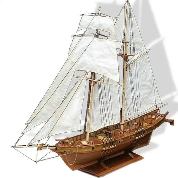 2026 New 1100 Kit DIY Assembling Building Kits Ship Wooden Sailboat Toy Sailing Model Assembled Toys