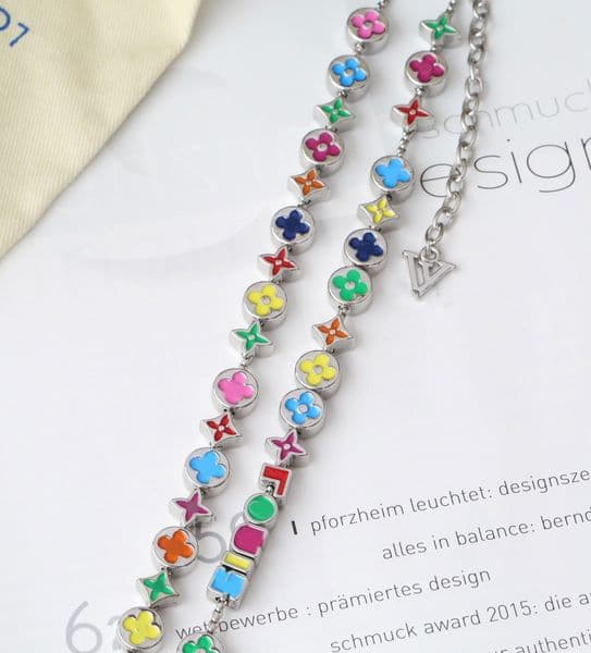 Luxury Multi-Shaped Letters Chain Necklace - Stylish Jewelry Accessory M