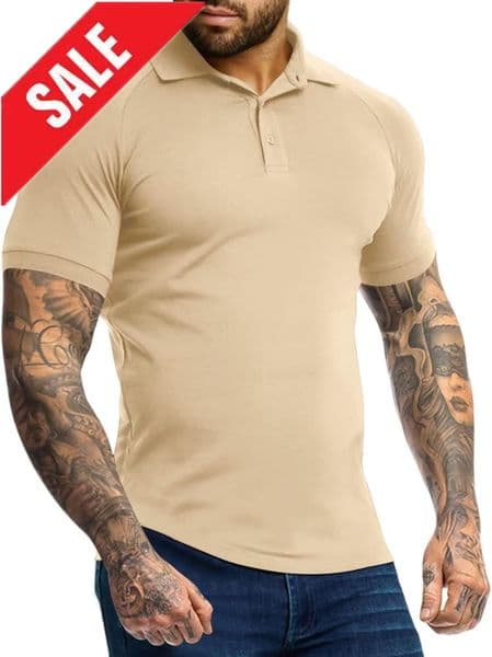 Mens Polo shirt Men's Polo Shirts Short Sleeve Golf Shirts Casual Polo Muscle Athletic Fit Stretch Workout Collared Shirt Polos shirts tshirt Casual tops summer