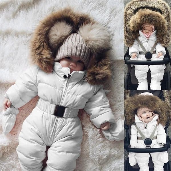 2026 New New Winter Clothes Baby Snowsuit Boy Girl Romper Jacket Hooded Jumpsuit Warm Thick Coat Outfit Kids Outerwear Infant Clothing 250918 Designer
