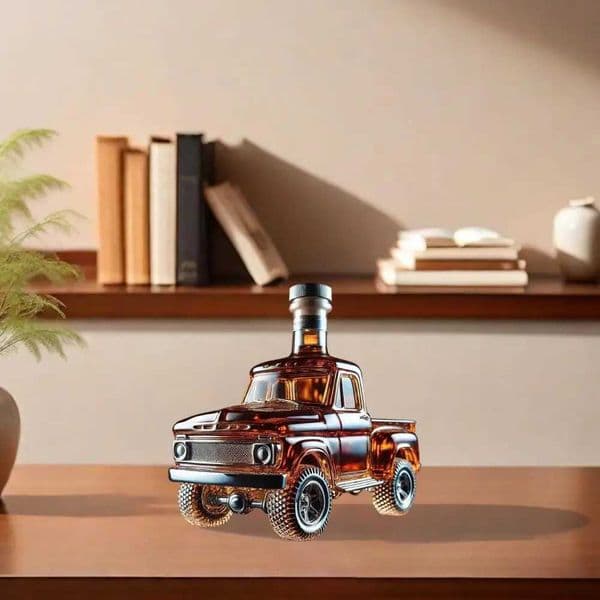 High Glass Whiskey Bottle Eyecatching Whiskey Container Vintage Car Whiskey Decanter for Dad Husband Unique Glass for Lovers Z250919