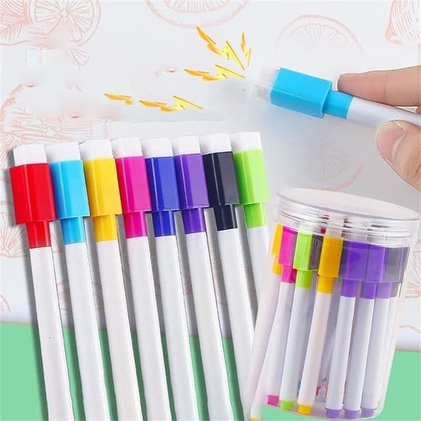 8 Colors Magnetic Set Whiteboard Pens Bullet Tip Small Size No Magntic Whiteboard Markers Kids Graffiti Drawing pen 250918CJBJ
