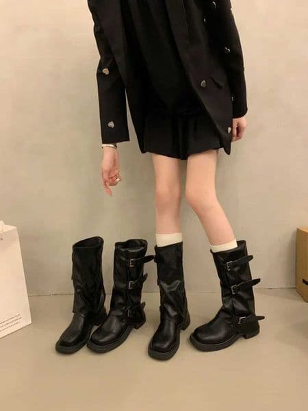 Retro Boots Womens Early Autumn Western Cowboy Booties High Waist Chunky Heel Faionable PU Leather Superfine Fiber W250919