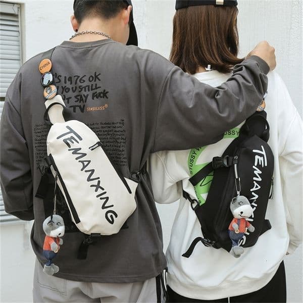 AOTTLA Chest Bag Crossbody Backpack Men Waterproof Oxford Cloth Shoulder Bag Womens Casual Messenger Bag Unisex Small Bag 250918BJ