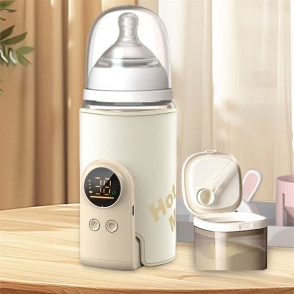 USB Multifunctional Baby Feeding Bottle Warmer Intelligent Constant Temperature Control Builtin High Capacity Battery 250918BJ