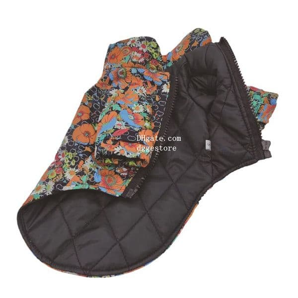 Designer Dog Clothes Colorful Floral Puppy Coat Classic Letter Dogs Jacket Teddy Bichon Bulldog Schnauzer Outerwears Clothing Luxury Pet Supplies Y195