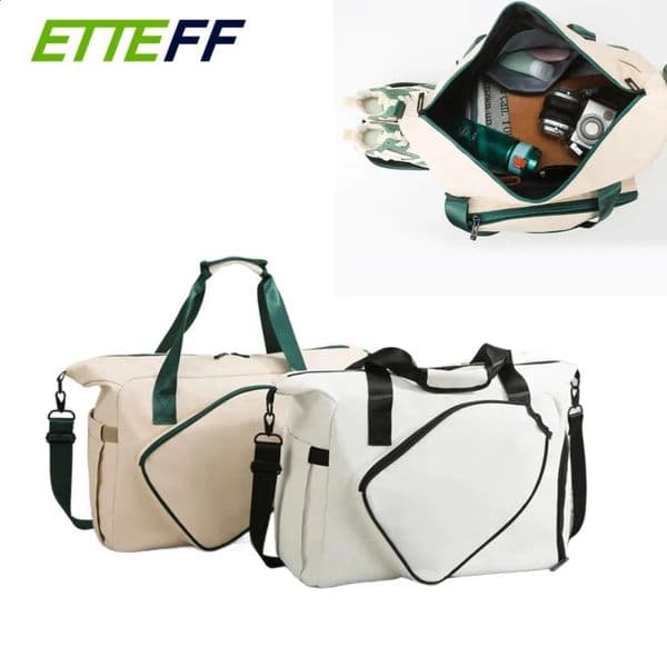 1PCS Waterproof Oxford Table Tennis Racket Bag wShoe Wet Pockets Adjustable Strap for Sports Fitness Travel Essentials 250919BJ