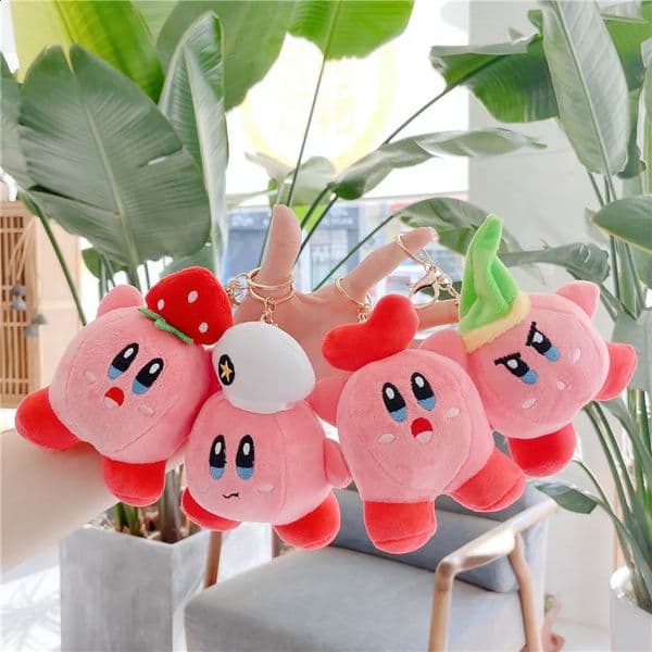 Plush Key Chain Knapsack Accessories Bag Charms Mini Cute Keychain Girl Kid Gift Car Keychain Anime Kirby Soft Fluffy Keychain 250919BJ