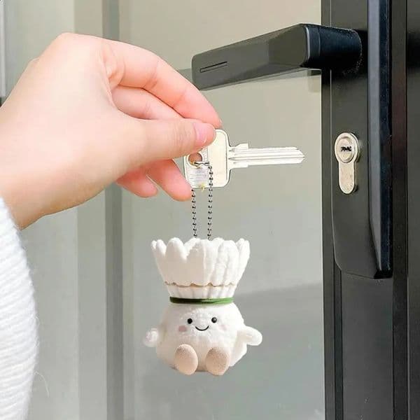 Cute Badminton Plush Doll Backpack Pendant Keychain Soft Badminton Plush Toy Pendant For Party Birthday Friend Gifts 250919BJ