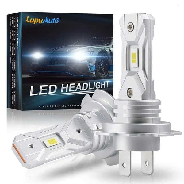 2x Fanless H7 LED Bulb 11 Mini Size Head Lamp Wireless 18000LM CSP LED Chips H7 Car LED Headlight Bulb 6000K White 12V X250920
