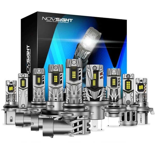 NOVSIGHT N63 H7 H11 H4 H3 H1 9005 9006 LED Car Headlight Auto Head Lamp Bulbs 70W 16000LM 6500K Mini Size With Fan 1218V 7535 X250920