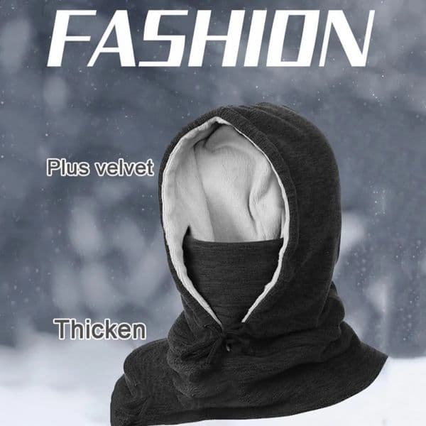 1 Piece Thick Wool Balaclava Winter Windproof Fleece Face Mask for Cold Weather Ski Outdoor Sports Neck Warmer for Men Women 250920BJ