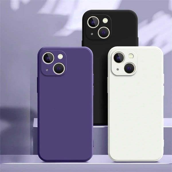 Liquid Silicone Phone Case for 14 13 7 8 Plus X XR XS 11 12 Pro Max SE 2 3 Luxury Camera Protective CoverXJ250922