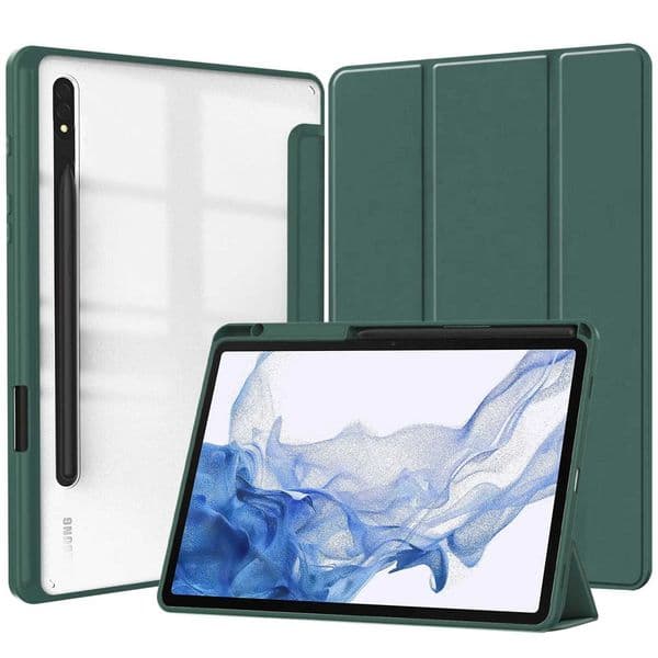 For Galaxy Tab S10 S9 Plus 124 inch Case Acylic Back Tablet Cover For Tab S9 11 124 Pencil Holder Funda Z250922