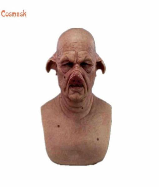 Cosmask Scary Pig Head Mask Halloween Latex Animal Props Dark Series G09102826277
