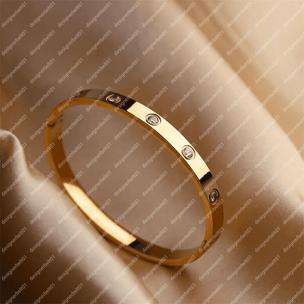 Classic 4mm thin narrow cuff wristband bracelet fashionable women's designer bracelet luxurious titanium steel hard body bracelet christmas gift size 16-19cm