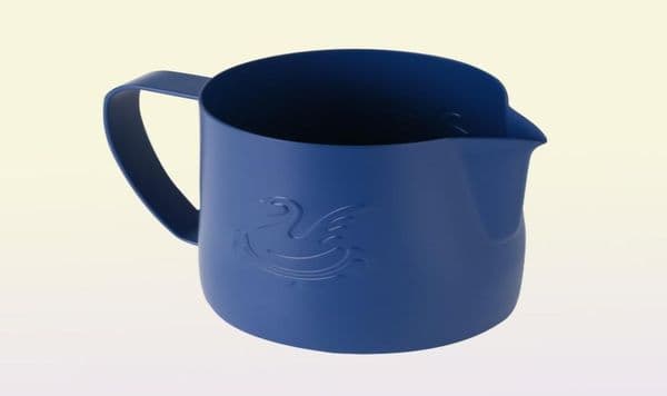 Coffee Pots JIBBI Milk Steaming Frothing Pitcher Stainless Steel NonStick Jug Pull Flower Cup Perfect for Cappuccino Latte 380 227913507