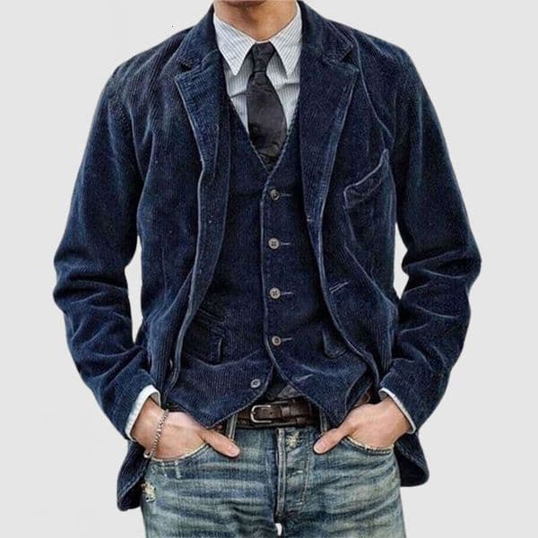 Cross-Border European and American Foreign Trade Corduroy Suit Casual Jacket Men's Clothing