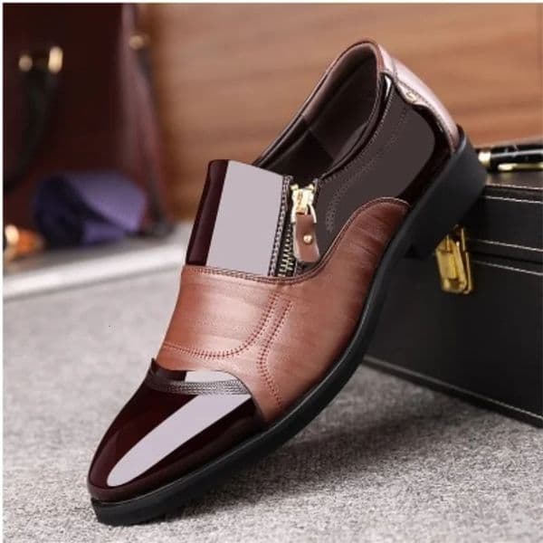 Slip on Men Dress Shoes Oxfords Fashion Business Classic Leather Suits 240223