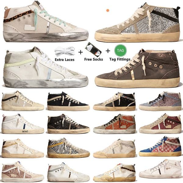 Casual shoe sneakers star Designer golden Women Mens SuperStars New Release Ball Star Mid top Shoe Italy Sneakers Famous Dirty Stars Trainers3645 14
