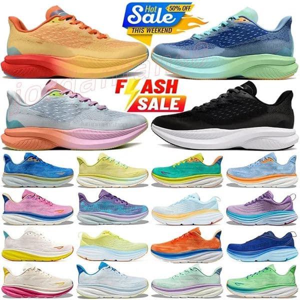 Hokawomen hokawomen Clifton 9 Bondi 8 Running Shoes For Men Women Shoes Kawana Harbor Black White Womens Sneakers Outdoor Sports Shoes Mens
