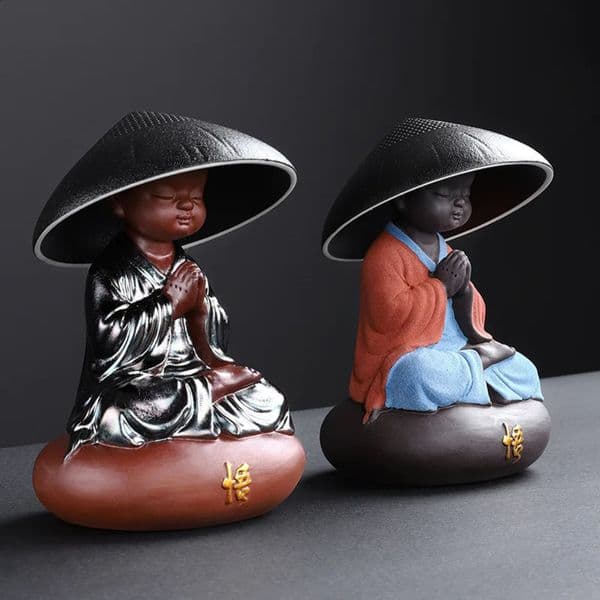 Ceramic Tea Strainer Filter Chinese Kongfu Porcelain Tea Filter Buddha Monk Support Holder Tea Pet Utensils Ceremony Set Gifts 240805