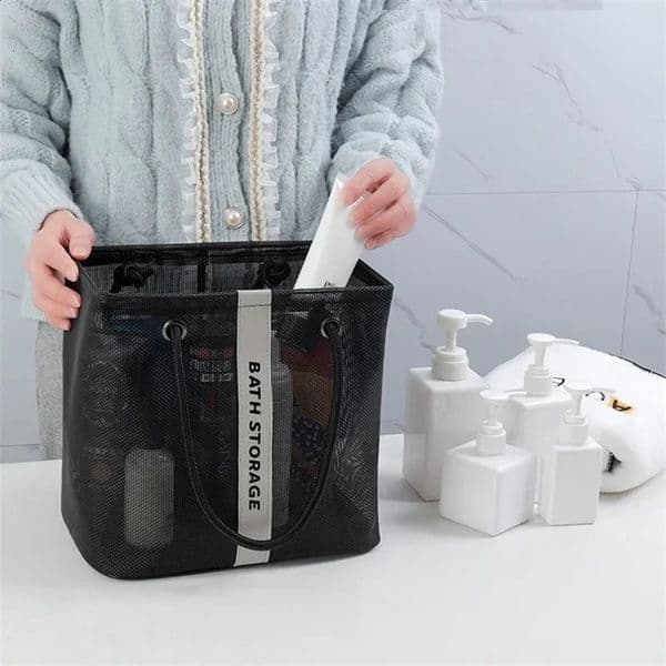 Large Capacity Cosmetic Bag Portable Travel Wash Handbag Bathroom Transparent Shower Makeup Pouch Unisex Toiletries Organizer 250305bj