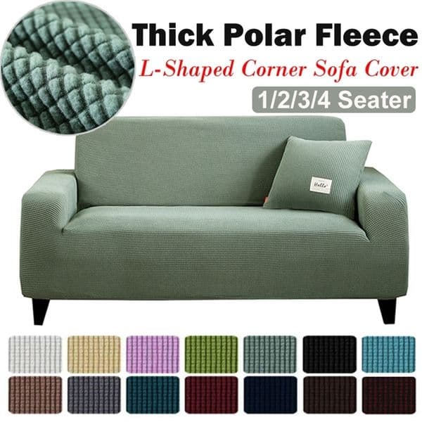 Cushion Decorative Pillow Sofa Cover for Living Room Thick Elastic Polar Fleece Couch Armchair 1 2 3 4 Seater L Shaped Corner 230327bj
