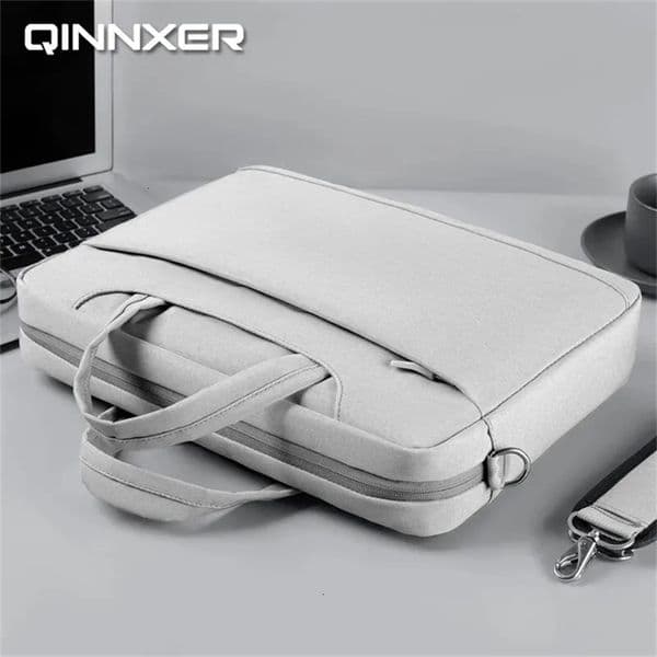 QINNXER Laptop Shoulder Case Business Large Capacity Crossbody Briefcase 15.6inch Thickened Shockproof Inner Tank Necessaire Bag 240528