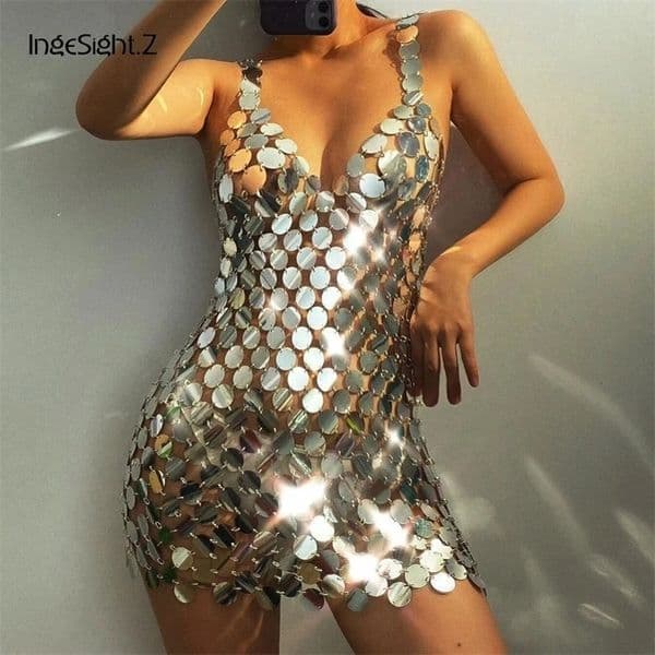 Other Fashion Accessories IngeSight.Z Sexy Sequin Bikini Belly Chain Langerie Body Chain for Women Summer Waist Chain Dress Rave Festival Clothing Jewelry 231018