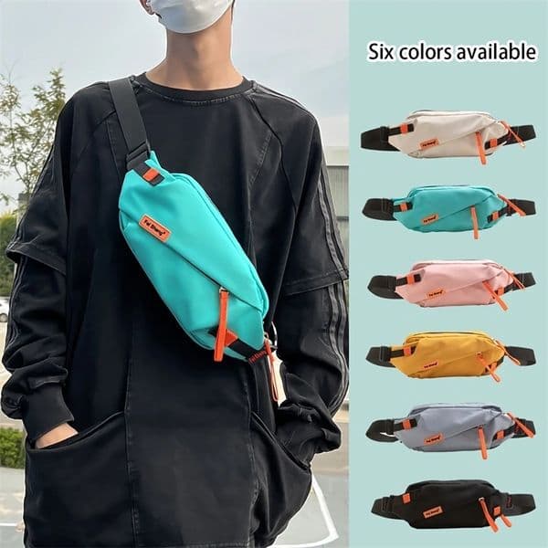 japanese style versatile chest bag for women casual sports crossbody bag for men large capacity street student shoulder bag waist bag trendy 241228