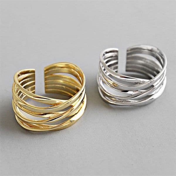 Wedding Rings Creative Women Stainless Steel Ring Vintage Opening Adjustable for Engagement Jewelry Birthday Anniversary Gift 230710bj