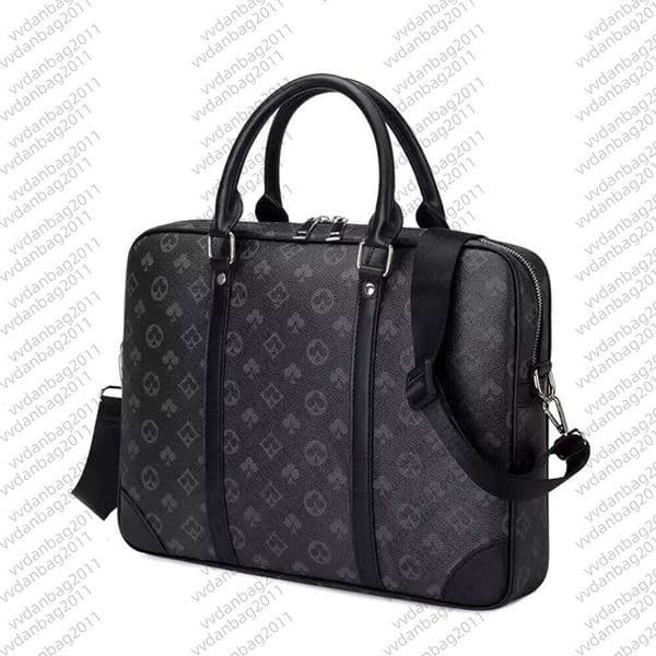 2024 S Men Business Briefcase One Shoulder Diagonal Handbag Computer Bag Genuine Leather Zipper Letter Canvas Interior Simple Casual Pocket Solid Handbags 11 e1