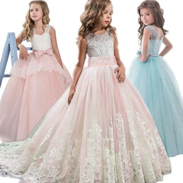 Girl Elegant Princess Dress Teenage Girls 8 12 14 Years Girls Wedding Dresses for Girls Birthday Party Children Clothing Vestido 250227