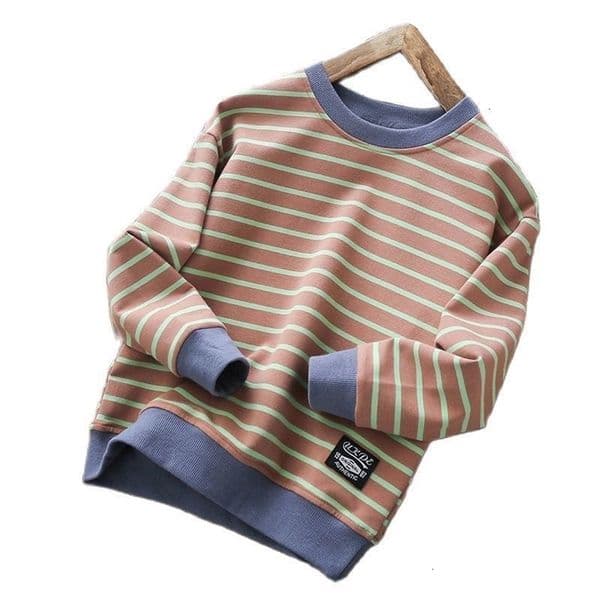Hoodies Sweatshirts Childrens clothing boys autumn striped tops students longsleeved tshirts sweatshirt spring and trendy P4761 230919 S260417