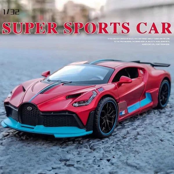 132 Scale Divo Bolide Sports Car Model Toy Metal Diecast Music Light Pull Back Doors Opened Vehicle Models Boys Birthday Gifts Z250923