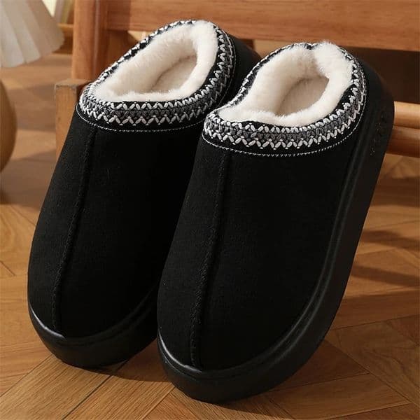 Home Soft Plush Slippers Women Winter Thick Bottom Non-Slip Home Cotton Shoes Woman Slides Plus Size 45 Warm Couple Slippers 250214bj