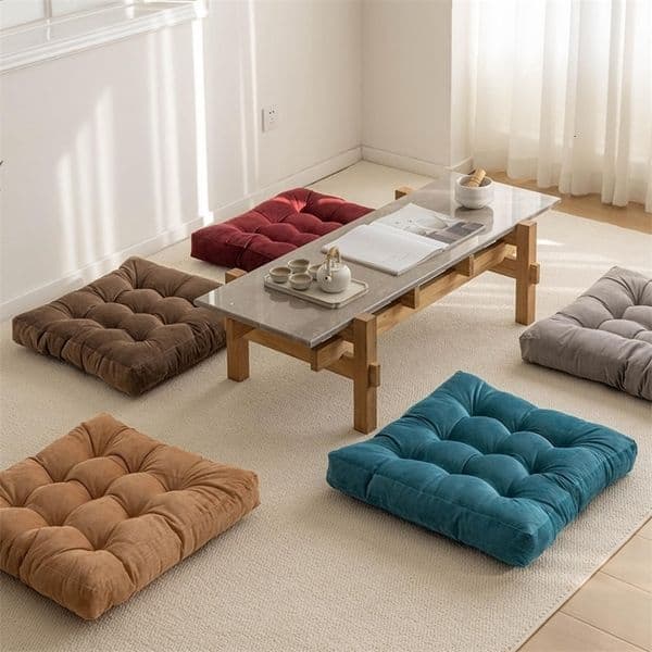 Floor Pillow Square Floor Seating Pillow Cushion Meditation Yoga Seat Kneeling Pillows Thick Tufted Cushions Mat Pad Balcony 250923