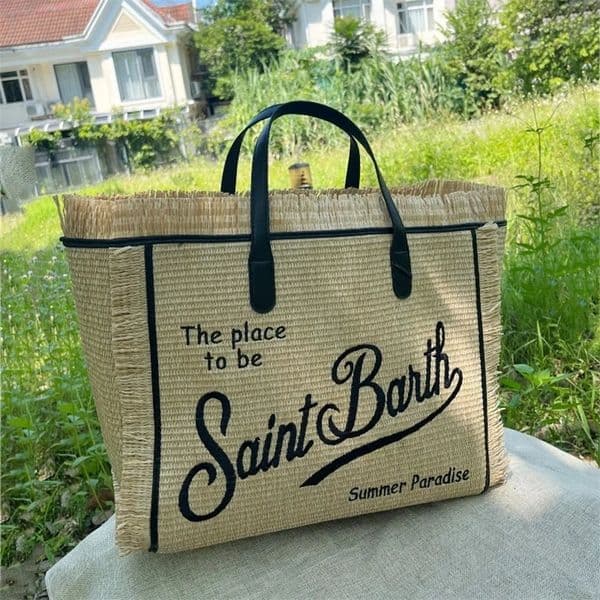Casual Tote Bags for Women Large Canvas Bag Denim Handbags Plush Towel Shopping bag Tassels er Straw Beach Bag 250303bj