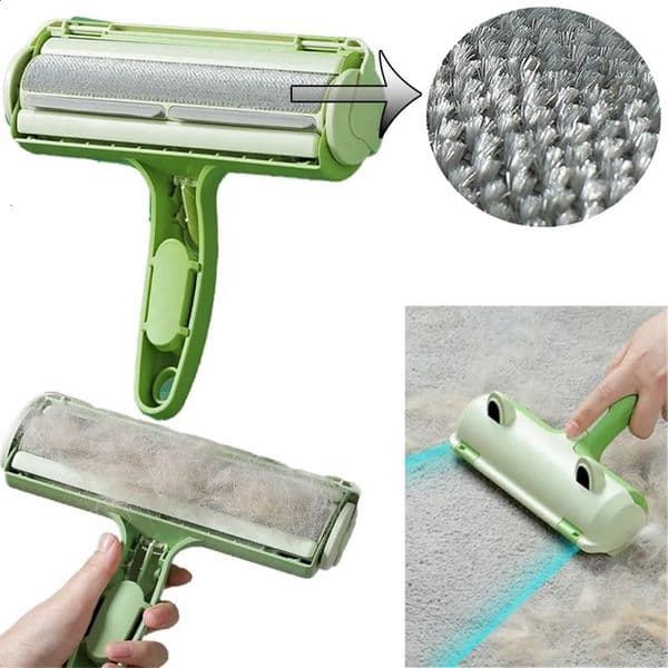 Pet hair removal roller Lint brush 2-way dog and cat comb tool for easy cleaning dog and cat brushes household furniture sofas carpets 240822bj