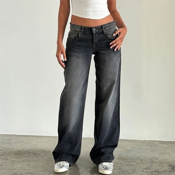 Women Wide Leg Jeans Casual High Waist Baggy Boyfriend Denim Pants Y2K Straight Streetwear Jeans Mom Jeans Trousers 241223