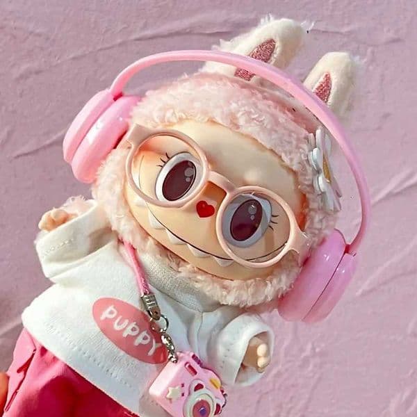 for Labubu DollS Clothes Outfit Accessories 1517cm and 10cm Cotton Doll Cute Earphones Tshirts Shorts Outfit Clothing X250923