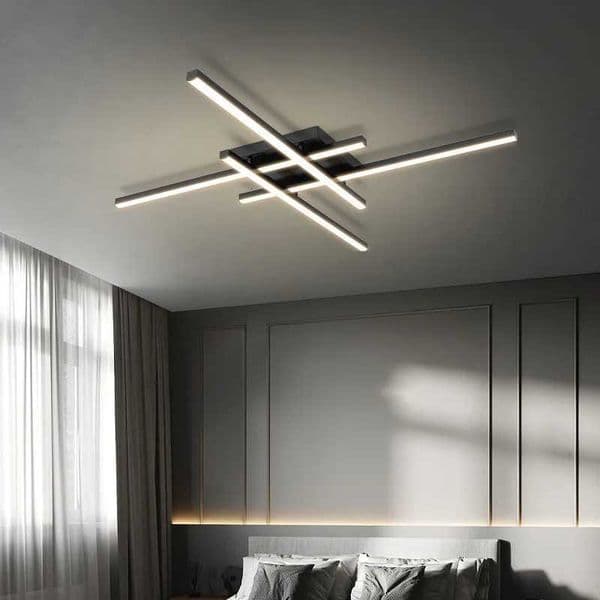 Modern LED Ceiling Light Minimalist Long Line 304050cm Lamps For Bedroom Living Room Hotel Study Indoor Lighting Illumination X250924
