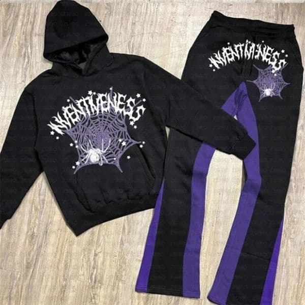Y2K Hoodie Womens Fashion Clothing Spider Web Printed Hoodie Sportswear Top Retro Aesthetic Hoodie 241217