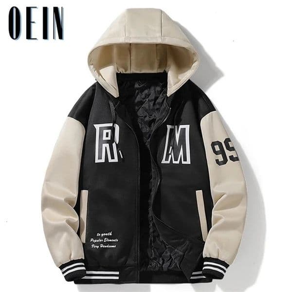 Men's Jackets American Harajuku Baseball Jacket Men Streetwear Coat Bomber Jacket Men Fashion Autumn Trend Hip Hop College Loose Casual Coats 231212