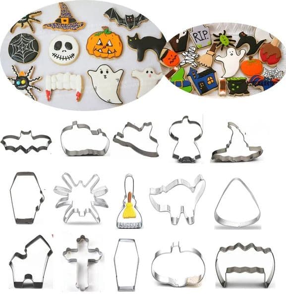 Halloween Metal Cookie Cutters ghost Fondant Cake Decor pumpkin spider Cupcake Chocolate Biscuit Mould patisserie reposteria 250918BANJIA