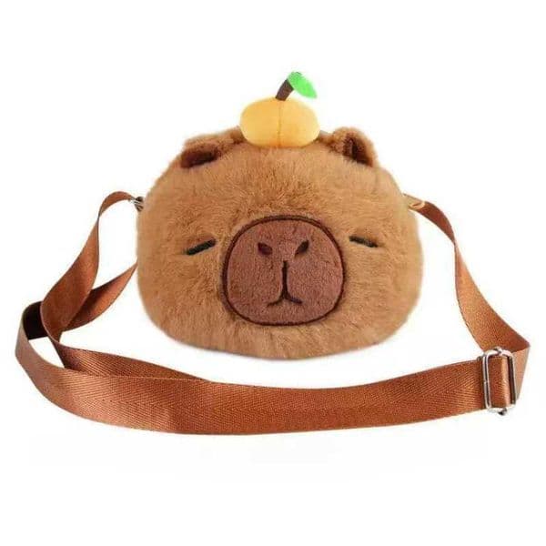 Plush Capybara Shoulder Bag Lovely Orange Capibara Soft Toy Cute Thing Kawaii Stuffed Doll Change Purse School Bag Birthday Gift Z250924
